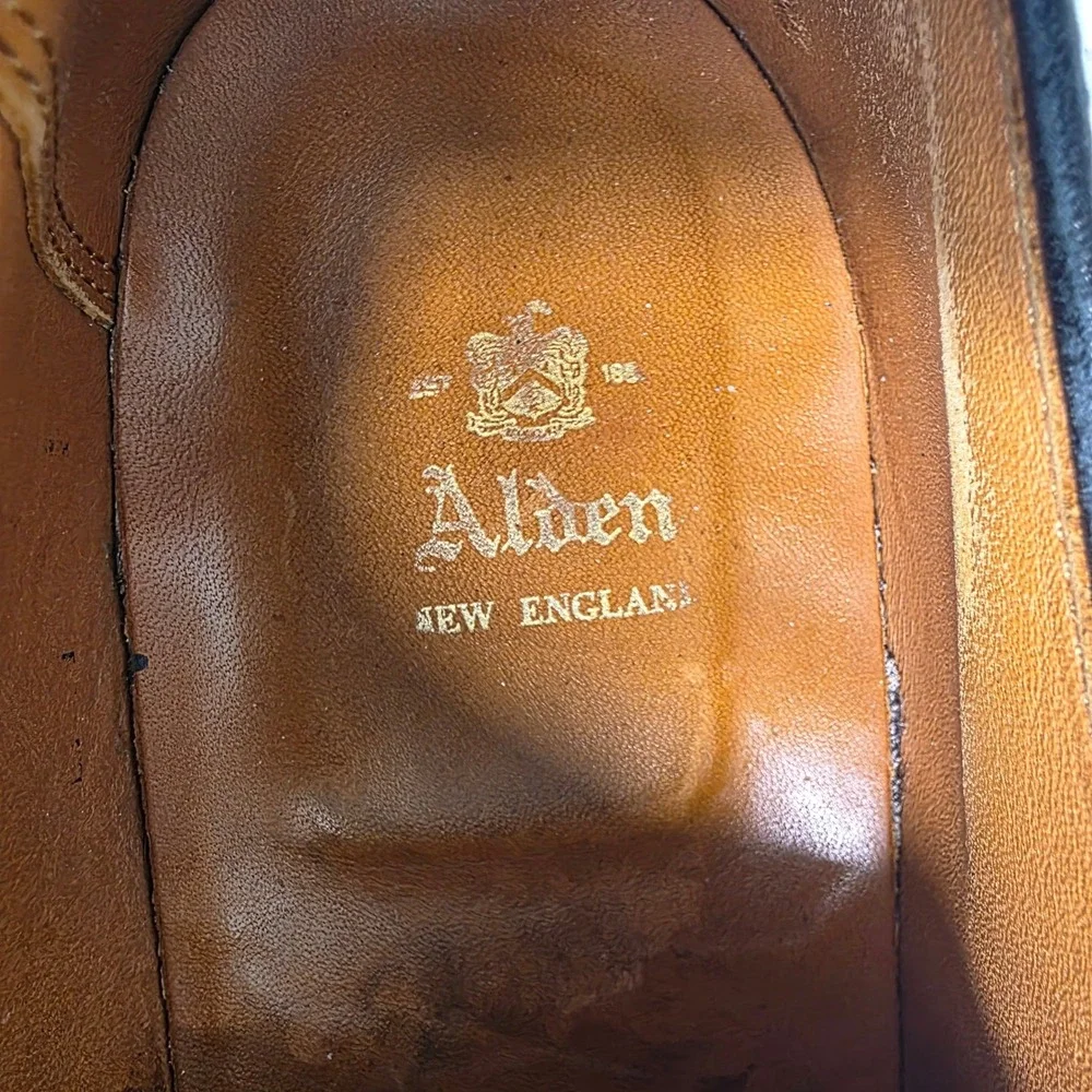 ALDEN 907 12.5 AA / B Black Calfskin Cap Toe‎ Straight Tip Balmoral Oxford Shoes